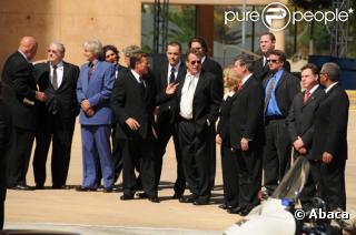 Les bouleversantes obsèques de Farrah Fawcett, qui se sont déroulées en la cathédrale Notre-Dame-des-Anges, à Los Angeles, le 29 juin 2009.