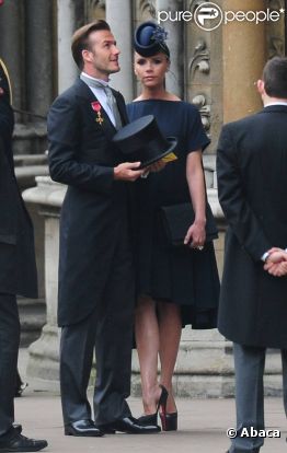 David et Victoria Beckham, déjà douze ans de mariage ! Ici, lors du mariage de Kate et William en avril 2011