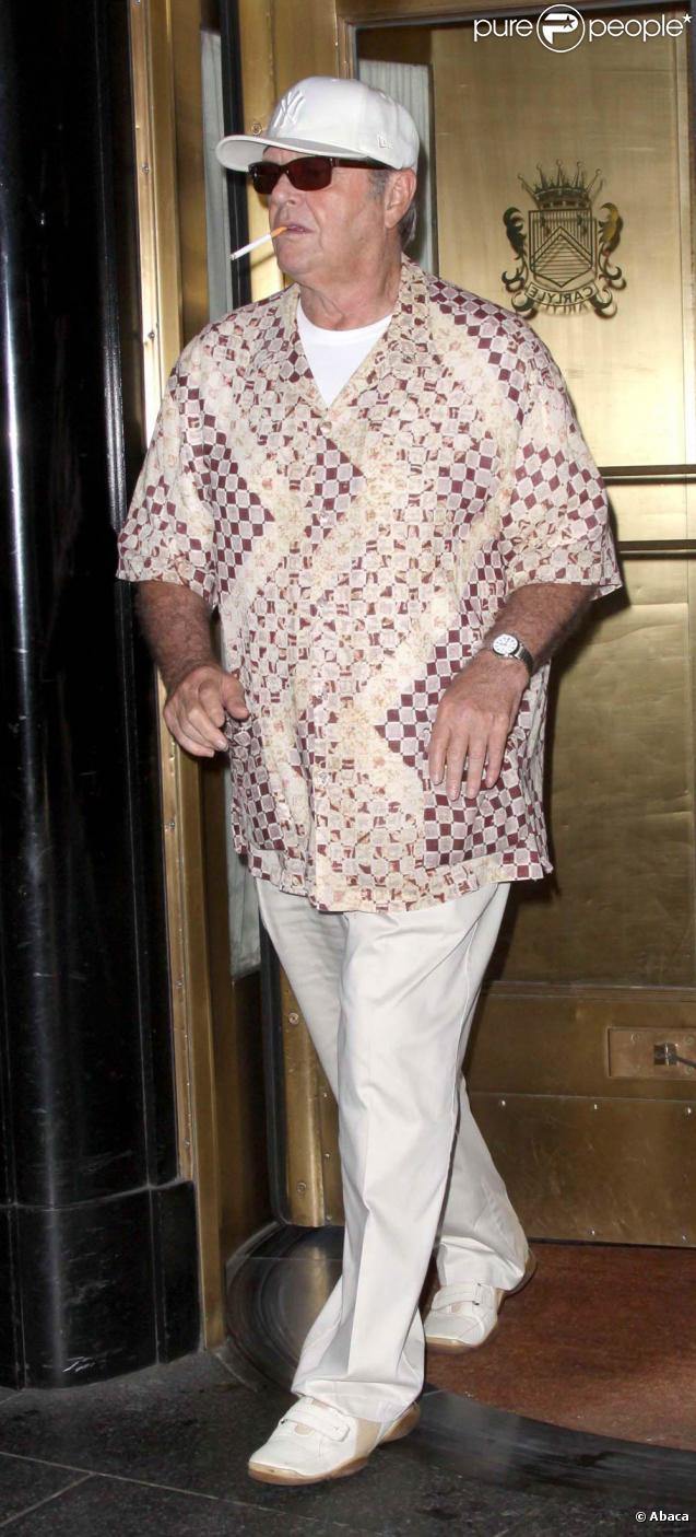 Jack Nicholson, lors d'un match de baseball des Yankees, à New York, le 2 juillet 2009 !
