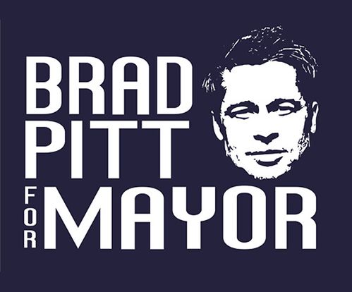 Logo de 'Brad Pitt for Mayor'