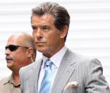 Pierce Brosnan sur le tournage de Remember Me à New York le 13 juillet 2009