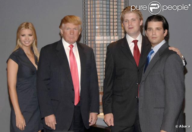 Ivanka Trump, son père Donald et ses frère Eric et Donald Jr. 