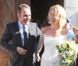 Alexandra Lamy et Jean Dujardin à leur mariage, le 25 juillet 2009.