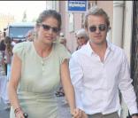 Jocelyn Quivrin, Alice Taglioni et leur petit Charlie au mariage d'Alexandra Lamy et Jean Dujardin, le 25 juillet 2009.