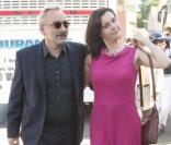 Antoine Duléry et sa femme Pascale au mariage d'Alexandra Lamy et de Jean Dujardin, le 25 juillet 2009.