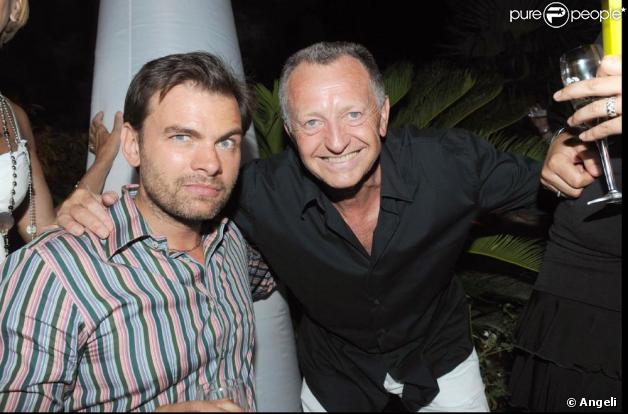 Clovis Cornillac et Jean-Michel Aulas à la soirée, à l'Hôtel Byblos. 28/07/09