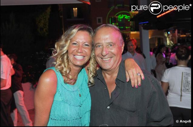 Fiona Gélin et son compagnon Daniel Hechter à la soirée organisée à l'Hôtel Byblos. 28/07/09