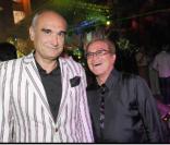Orlando et Pascal Nègre à la soirée organisée à l'Hôtel Byblos. 28/07/09