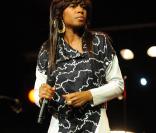 Santigold (ex-Santogold) sur la scène du Paleo Festival (Suisse, 26 juillet 2009)