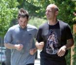 Hilary Duff et son petit ami Mike Comrie font du sport chacun avec son propre coach sportif le 22 juillet 2009