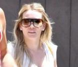Hilary Duff et son petit ami Mike Comrie font du sport chacun avec son propre coach sportif le 22 juillet 2009