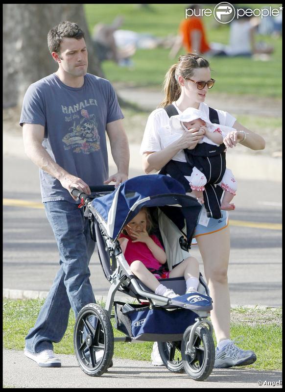 Jennifer Garner, Ben Affleck et leurs petites filles, Violet et Seraphina