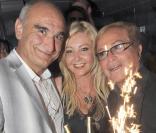 Pascal Nègre a fêté ses 48 ans au VIP Room de Saint-Tropez, le 4 août 2009, avec Monika Bacardi et Orlando