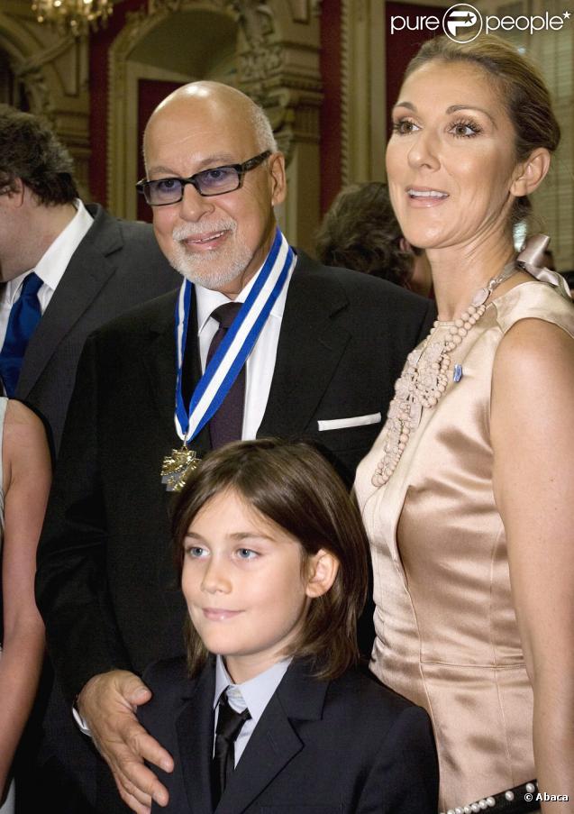Céline Dion, ici avec son fils, René-Charles, et son mari René