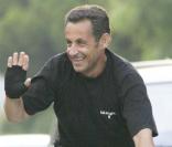 Promenade à vélo pour Nicolas Sarkozy, pendant l'été 2008 