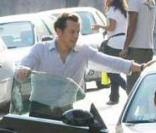 Gabriele Muccino et Stefano Accorsi sur le tournage du film Baciami Ancora (Kiss Again) à Rome