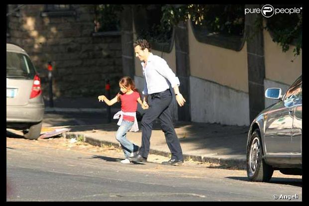 Gabriele Muccino et Stefano Accorsi sur le tournage du film Baciami Ancora (Kiss Again) à Rome