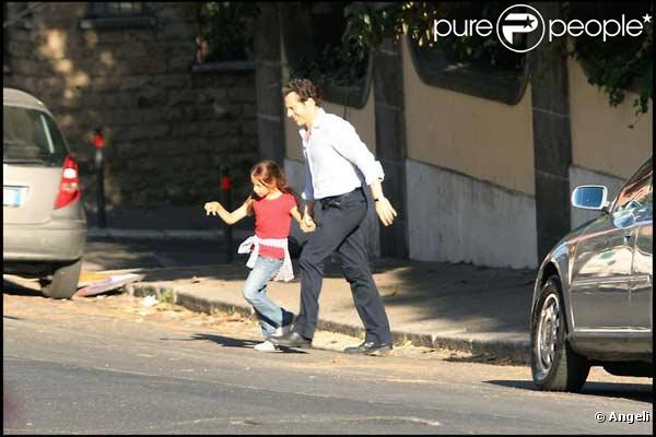 Gabriele Muccino et Stefano Accorsi sur le tournage du film Baciami Ancora (Kiss Again) à Rome