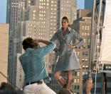 Cindy Crawford durant le tournage de la pub de ses chaussures Cindy Crawford Collection by 5th Avenue pour le groupe Deichmann, le 17/08/09 à New York