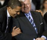 Ted Kennedy et Barack Obama en janvier 2008 