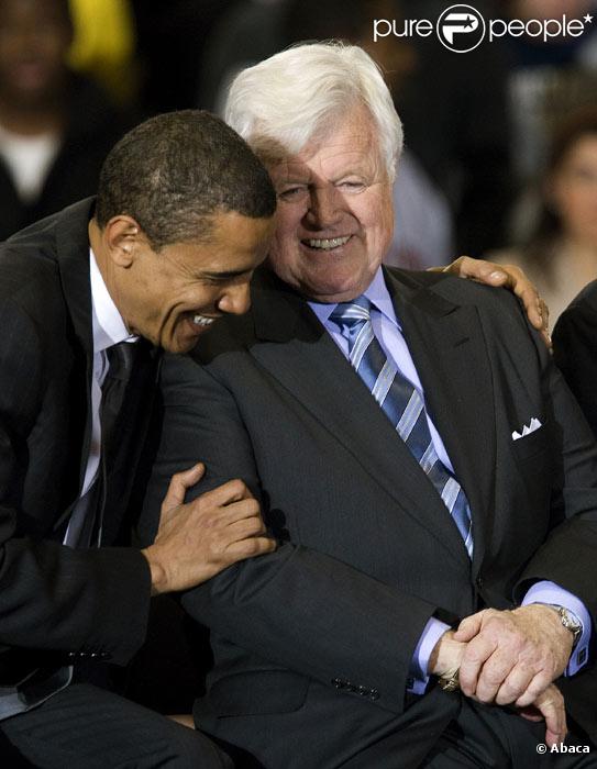 Ted Kennedy et Barack Obama en janvier 2008 