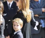 Céline Martin et ses enfants à l'enterrement du regretté Jacques Martin