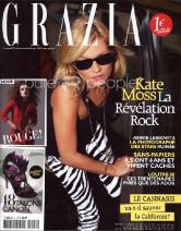 Kate Moss en couverture de Grazia