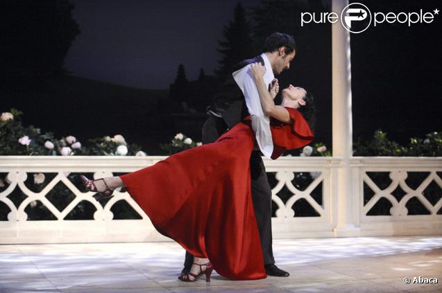 Julien Boisselier et Anne Brochet dans la pièce de Philip Barry, Vie Privée, au théâtre Antoine à Paris le 28 août 2009