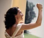 Anne Brochet dans la pièce de Philip Barry, Vie Privée, au théâtre Antoine à Paris le 28 août 2009