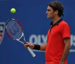 Roger Federer à l'US Open 2009, lors de sa victoire en huitième de finale sur Tommy Robredo
