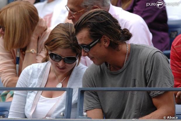 Mirka Vavrinec et Gavin Rossdale dans les gradins de l'US Open 2009, à New York