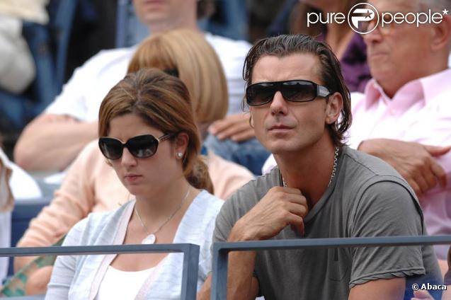Mirka Vavrinec et Gavin Rossdale dans les gradins de l'US Open 2009, à New York