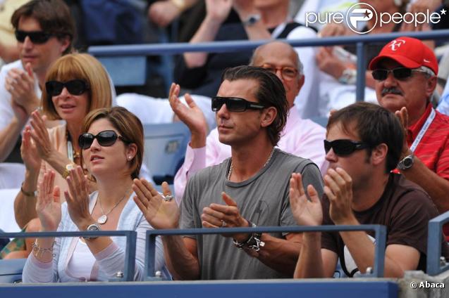 Mirka Vavrinec et Gavin Rossdale dans les gradins de l'US Open 2009, à New York