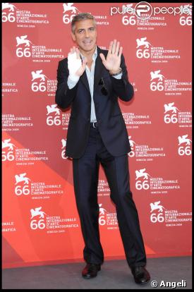 George Clooney, à la 66e Mostra de Venise, le 8 septembre 2009 !