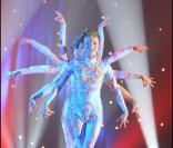 Joli Spectacle visuele pendant l'enregistrement de l'émission 