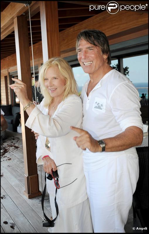Sylvie Vartan fête ses 65 an savec son mari Tony Scotti (15 août 2009) à Saint-Barth 