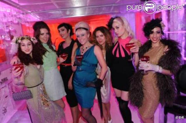 Vicky Butterfly, Mimi Montmartre, Cherry Shahewell et leurs copines, lors de la soirée organisée au Kube Hotel de Paris, le 9 septembre 2009 !