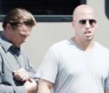 Ellen Page, Leonardo DiCaprio et son père sur le tournage de Interception à Los Angeles
