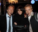 Stéphane Freiss, Zabou et Alain Passard lors du Dinner in the Sky