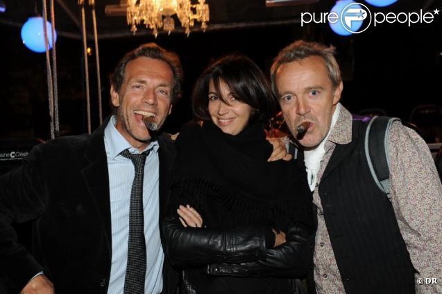 Stéphane Freiss, Zabou et Alain Passard lors du Dinner in the Sky