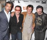 Colin Farrell, Bono, Neil Jordan et The Edge lors de la première du film Ondine lors du Festival de Toronto le 14 septembre 2009