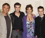 Alexandre Fabre, Franck Borde,  Valérie Baurens et Julien Olivieri à la clôture du Festival de la fiction TV de la Rochelle (20 septembre 2009)