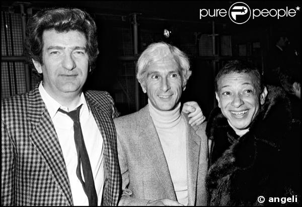 Henri Salvador avec Eddy Mitchell et Michel Simon, pour le 1er anniversaire de l'émission La Dernière Séance