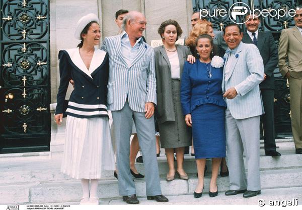 Eddie Barclay et sa femme au mariage de Henri Salvador