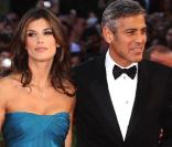 Elisabetta Canalis et George Clooney à la Mostra de Venise. Septembre 2009