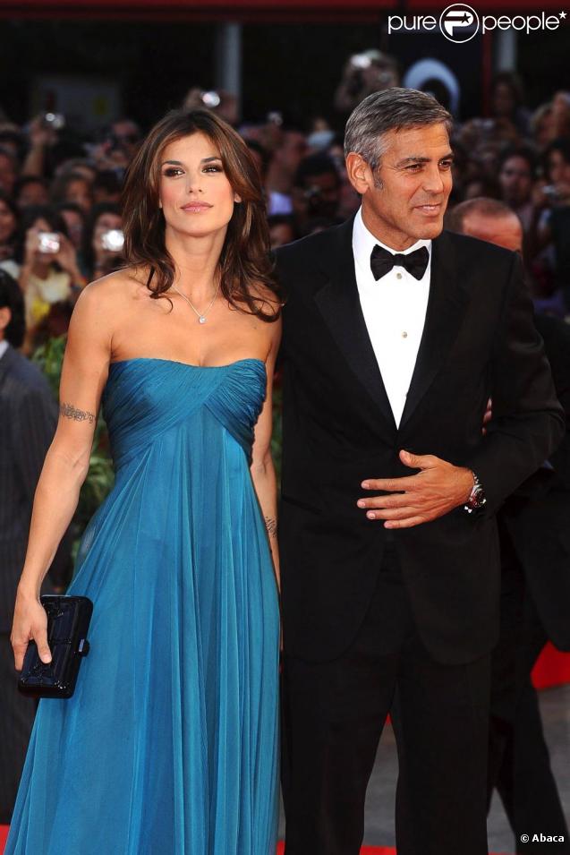 Elisabetta Canalis et George Clooney à la Mostra de Venise. Septembre 2009