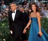 Elisabetta Canalis et George Clooney à la Mostra de Venise. Septembre 2009