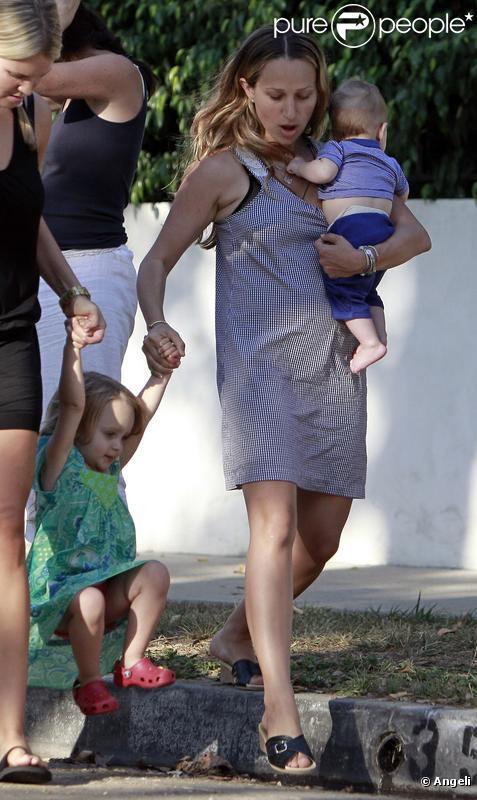 Jennifer Meyer et ses enfants, septembre 2009