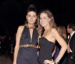 Soirée Versace à Milan, le 25/09/09, à l'occasion de la Fashion Week. Giovanna Battaglia et Francesca Versace. 