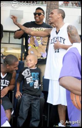 Chris Brown à un événement de charité. 26/09/09